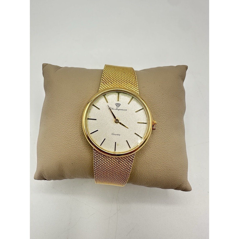 Jules Jurgensen Vintage Gold Tone Unisex Quartz Analog Wrist Watch